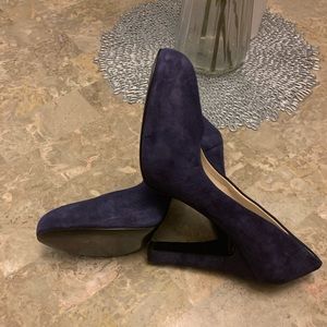 Blue suede/velvet shoes